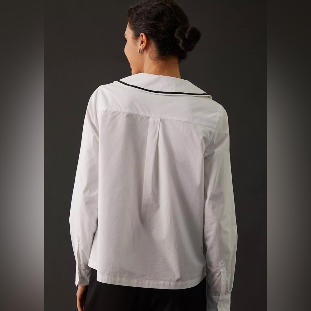 New With Tags* English Factory Collard Blouse by Anthropologie - Picture 3 of 10